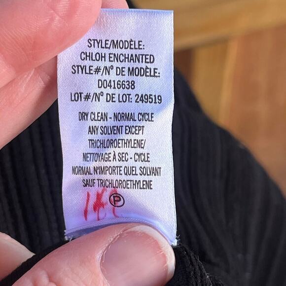 Theory Chloh Enchanted Ribbed Stretch Knit Dress Black Size M - Picture 9 of 10